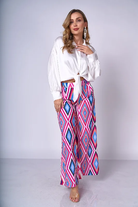 Abstract Print Palazzo Pants