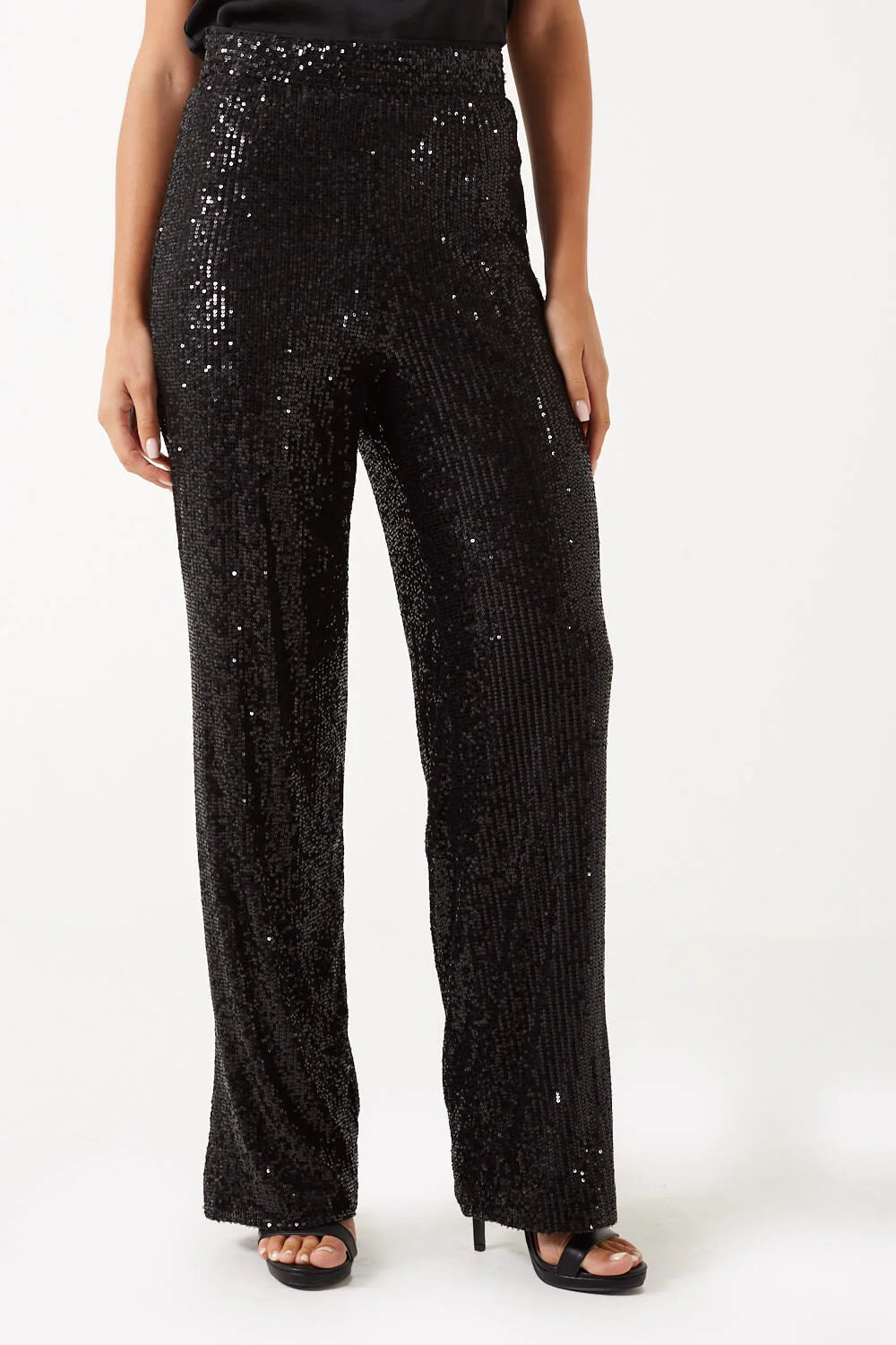 BELLE SEQUIN TROUSERS (BLACK)