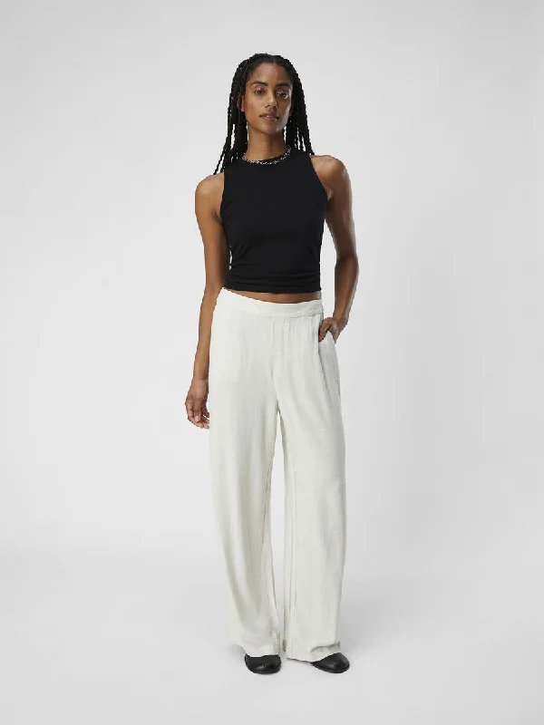 Janne Linen Blend Wide Leg Trousers (Sandshell)