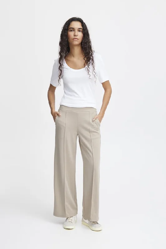 KATE WIDE LEG TROUSERS (DOESKIN)