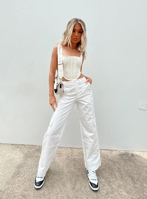 Ayla Linen Pants White