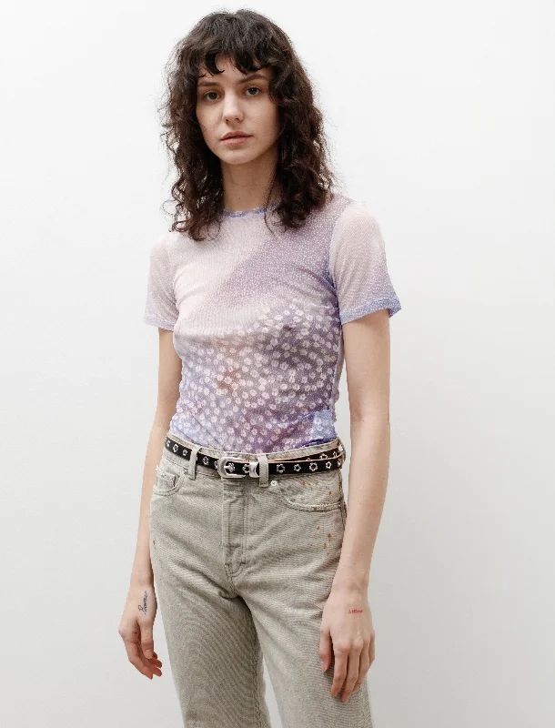 Super Slim T-Shirt Light Flowers Print