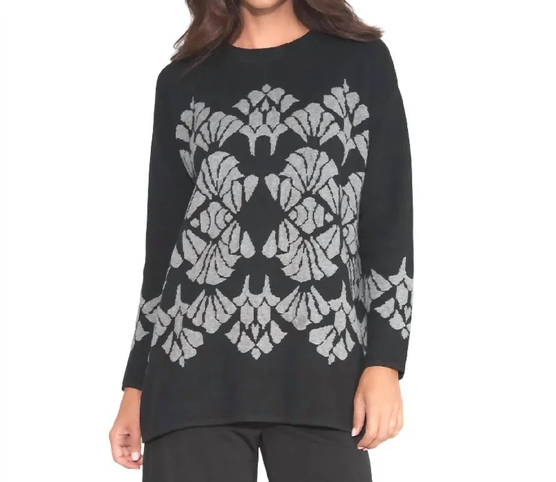 Eye Candy Sweater In Black/dark Gray