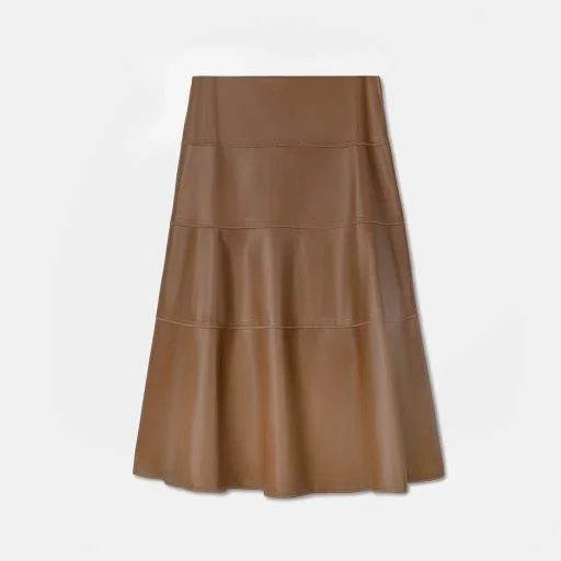 Leather Short Skirt- Mocha