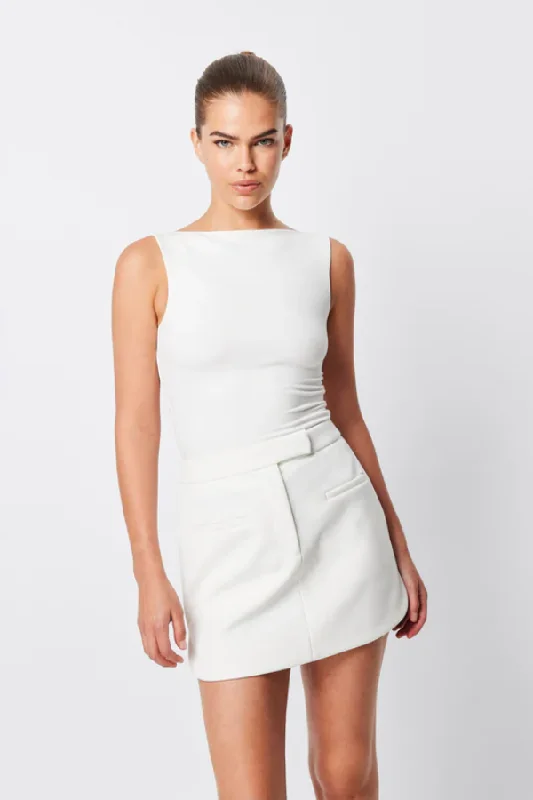 Lourdes Mini Skirt White