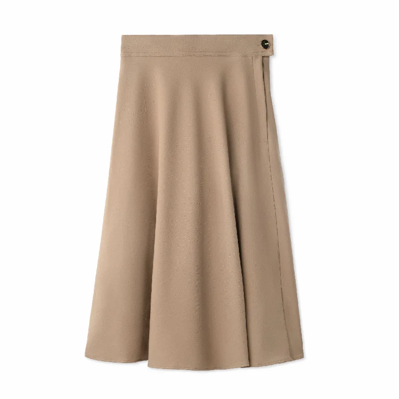 Signature Short Circle Skirt- Taupe