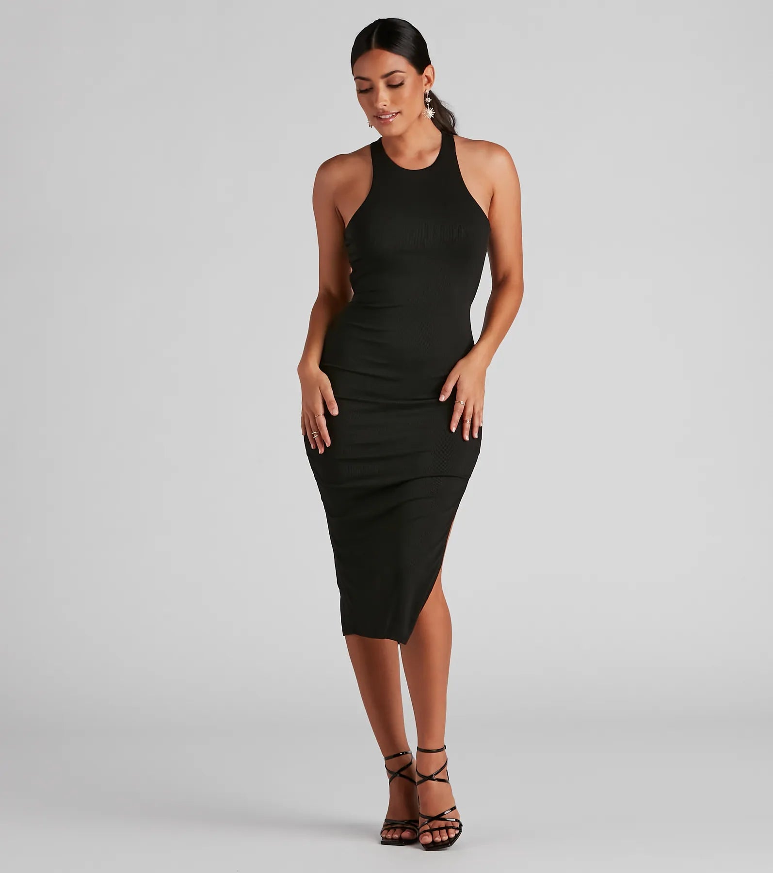 Effortless Choice Halter Midi Dress