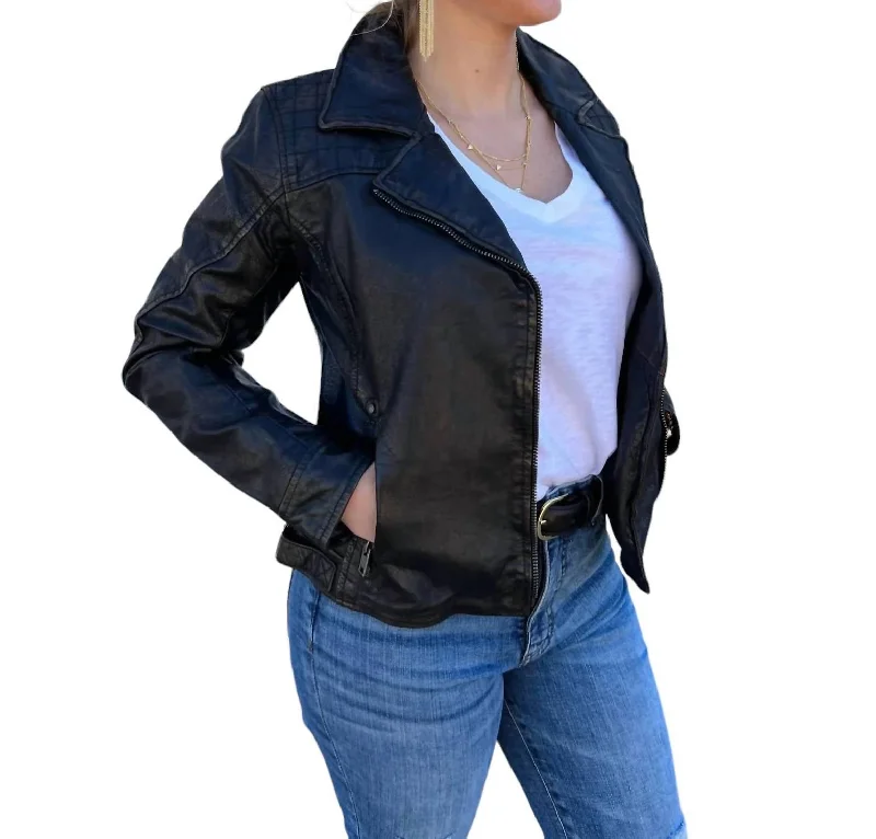 Berina Leather Jacket In Black