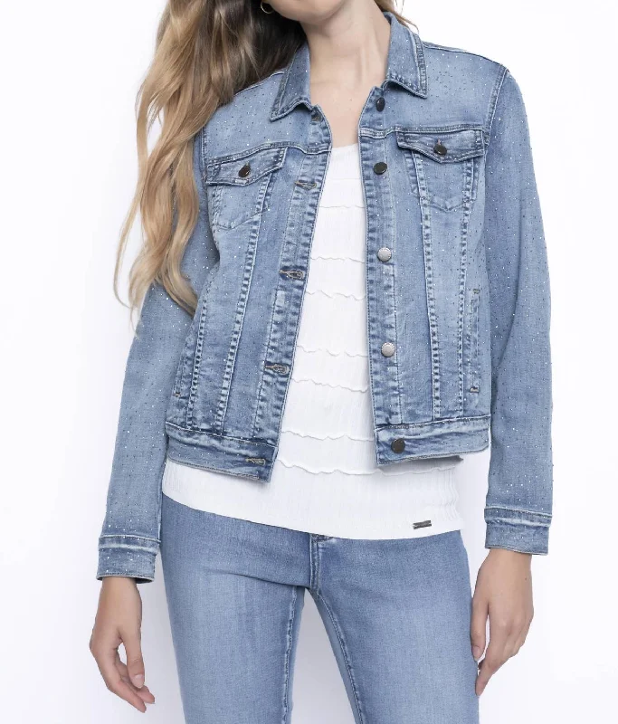 Bling Jacket In Light Denim