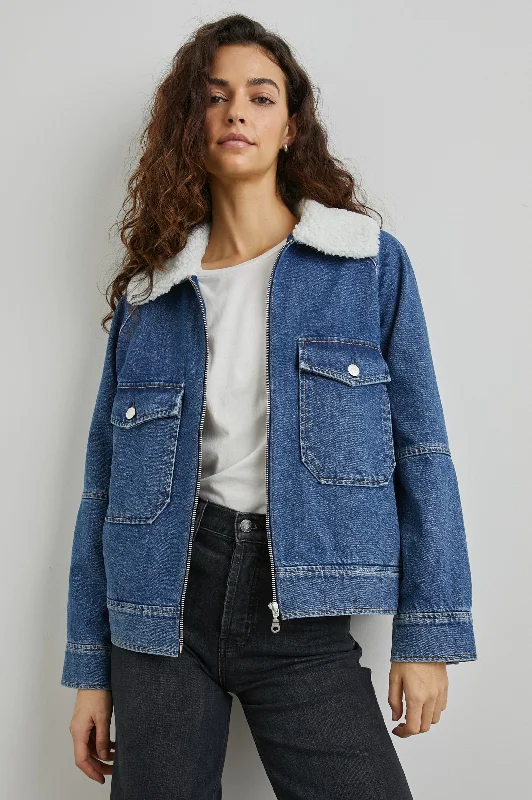 CHEYENNE JACKET - INDIGO SHERPA