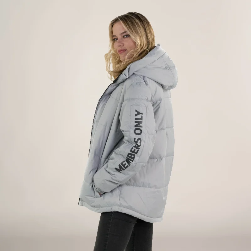 Women's Twill Block Puffer Oversized Jacket